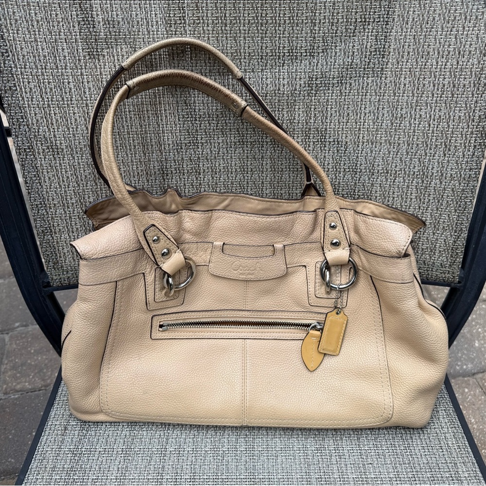 Coach Tan Leather Shoulder Bag